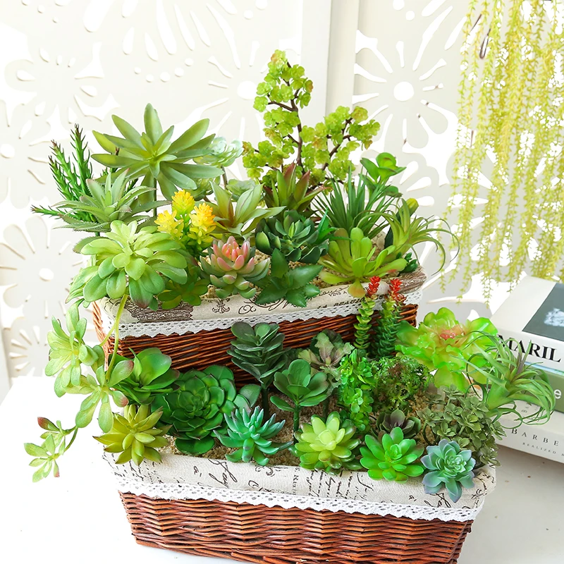 人工多肉植物 緑 クリスマス 家 庭 寝室の装飾 偽の植物 フラワーアレンジメントのアクセサリー 人工植物 Aliexpress