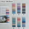 6Packs/1200 Sheets Morandi Transparent Fluorescent Index Tabs PET Arrow Flags Sticky Note for page Marker Planner Sticker Office 5