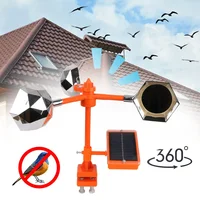 Répulsif solaire pour oiseaux à énergie éolienne, 360 °   Dispositif de peur réfléchissant extérieur avec dissuasion sonore pour la Protection de la cour de ferme de jardin 1