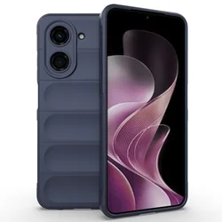 Shockproof TPU Silicone Back Cover with Camera Protection for Poco C71 (4G) (HD-Navy)