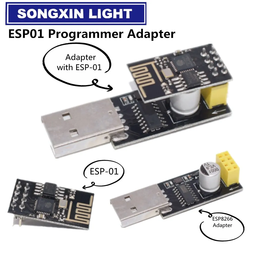 ESP01 Programmer Adapter UART ESP-01 Adaptater ESP8266 CH340G USB to ...
