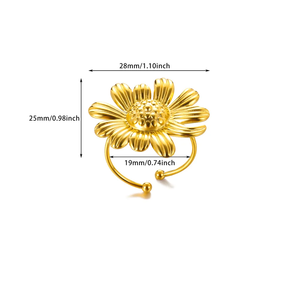 Punk Schlange Bague Muschel Anillos Schmetterling Ring Sonne Blumen ringe für Frauen Stern Anillo Edelstahl Schmuck Neujahrs geschenke – Detail 32