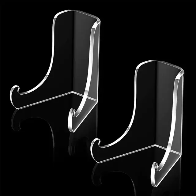 Clear Easel Stand For Display 2X Transparent Decorative Stable Frame Holder Deep Support Ledges Stand Picture Drawing Display 5