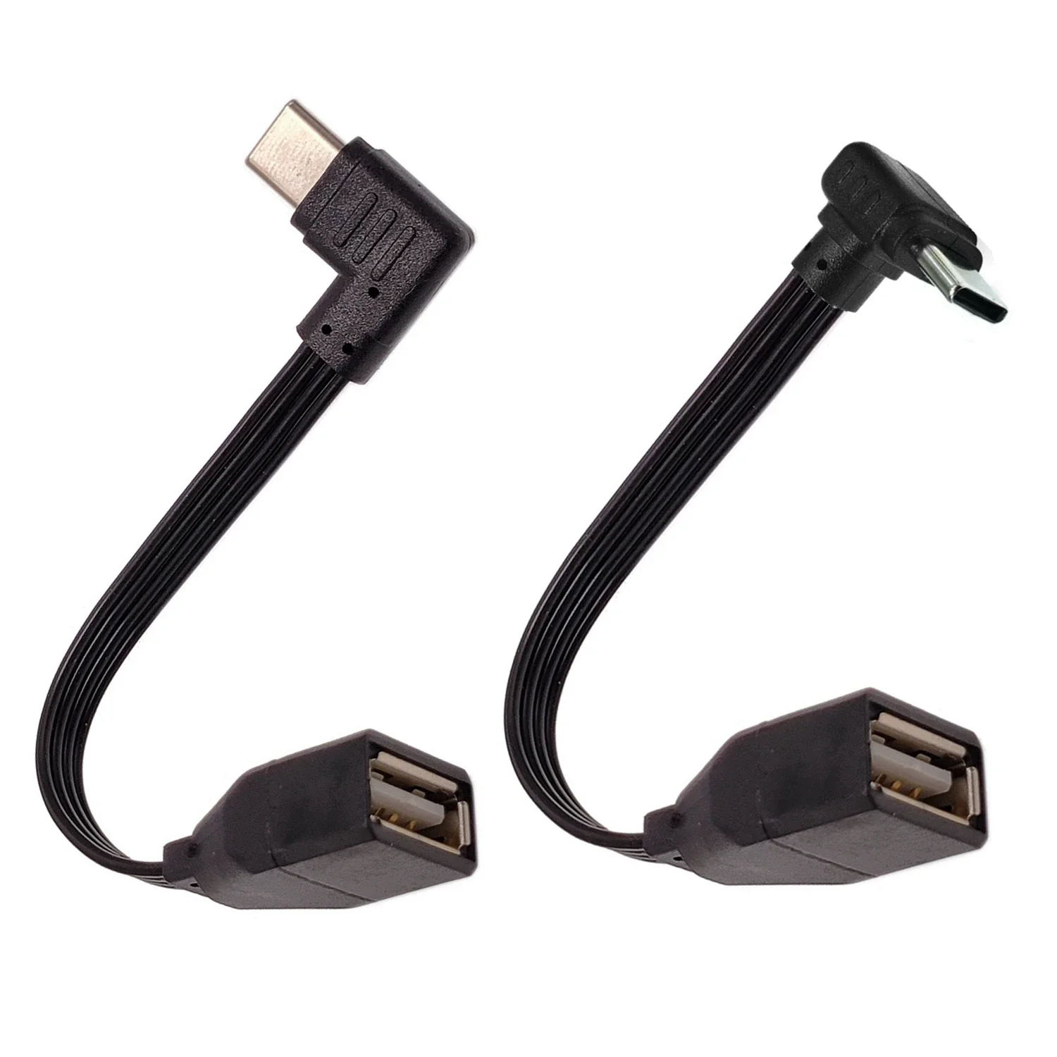 

Плоский C-образный USB-кабель OTG USB, подходит для телефонов и компьютеров, функциональный на фотографиях с углом 90 градусов штекер на USB 2,0 гнездовой адаптер
