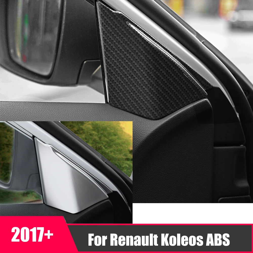 

Для Renault Koleos 2017 2018 аксессуары для стайлинга автомобиля ABS карбон/Матовый Интерьер автомобиля A-pillar динамик клаксон кольцо Крышка отделка
