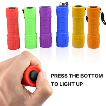 Mini Portable Flashlight Nine XPE Lamp Beads Strong Lighting Using 3 NO.7 Batteries Fixed Focus Pocket Outdoor Emergency Torch