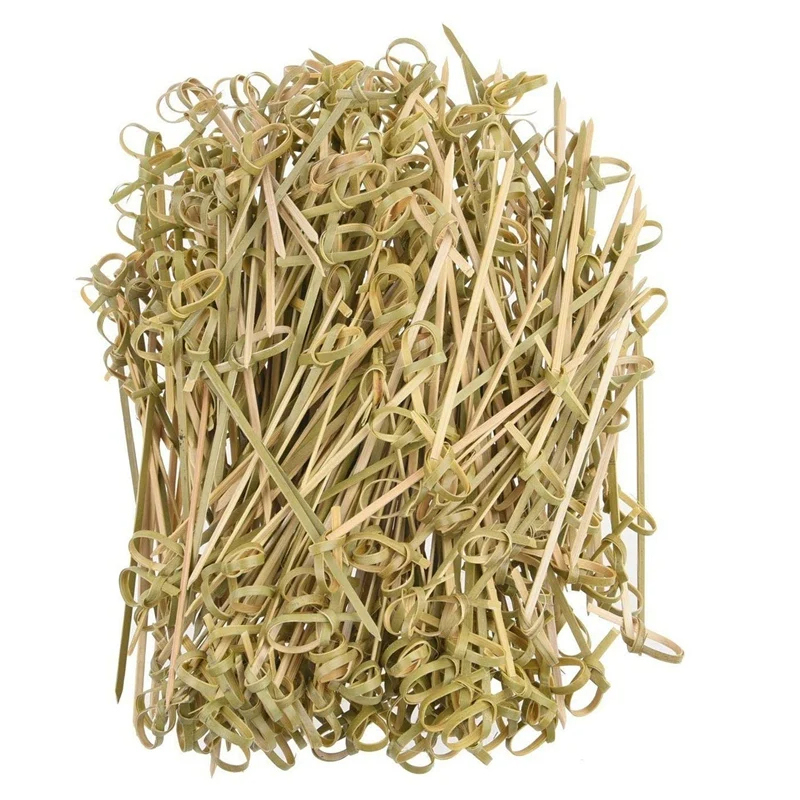 300/900 Pack Bamboo Cocktail Picks Cocktail Toothpicks Bamboo Skewers Toothpicks For Appetizers 4 Inch