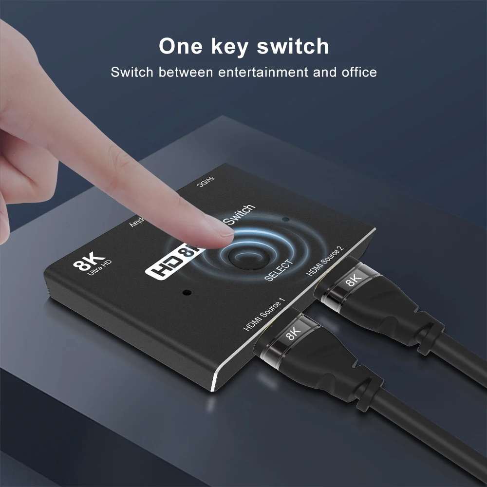 HDMI 2.1 8K ġ 2 In 1 Out 8K @ 60Hz 4K @ 120Hz HDMI ġ VS DP1.4 4K 8K Displayport 1x2 й 2x1  ġ 8K DP