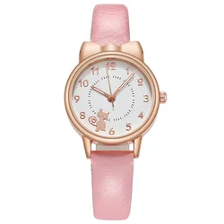Kids Watch Cat Quartz Watches Clocks Girls Gift Cute Cartoon WristWatch Luminous Pointer Children Watches for Women Relogio
