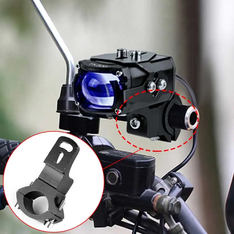 Motorcycle light bracket motorcycle headlight clamp motorcycle headlight mount 22-30mm motorcycle headlight bracket bumper mount clamp handlebar auxiliary lamp fog light 360 degrees adjustment bracket