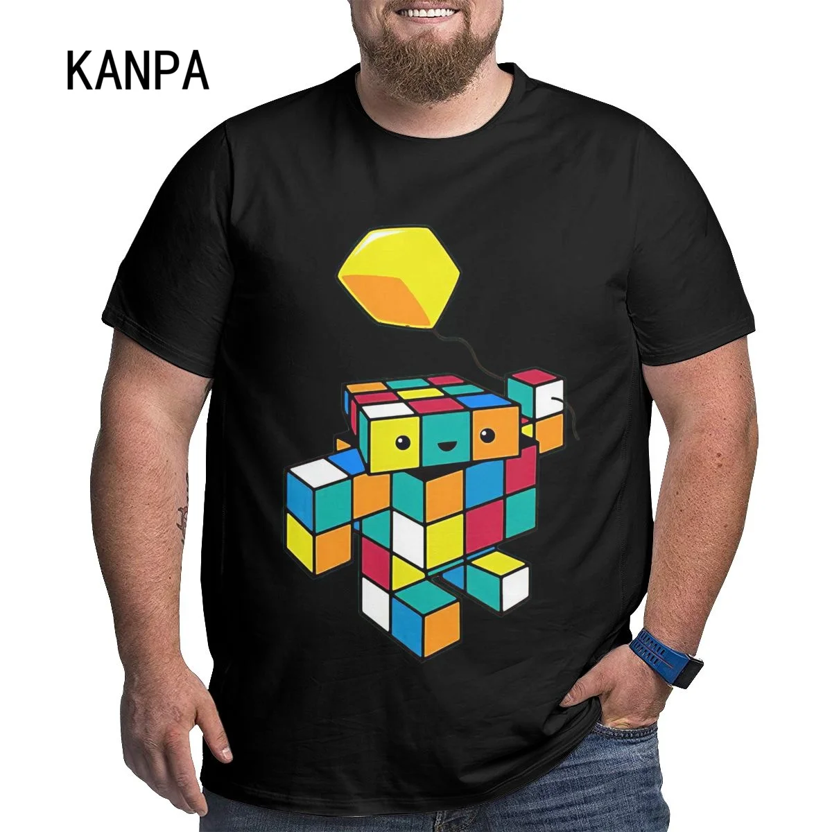 

Футболки Rubic с кубиками для фанатов, футболки с графическим рисунком для больших и высоких мужчин, новинка, мужские хлопковые топы, одежда 1XL-6XL