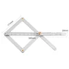 Woodworking Aluminum Protractor Diagonal Ruler with Clear Scale Corner Angle Finder Square Carpenter Building Measuring Tools 6