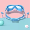 High-definition kidsren's swimming goggles for boys and girls, anti-fog swimming goggles, large-frame goggles, comfortable silic 2