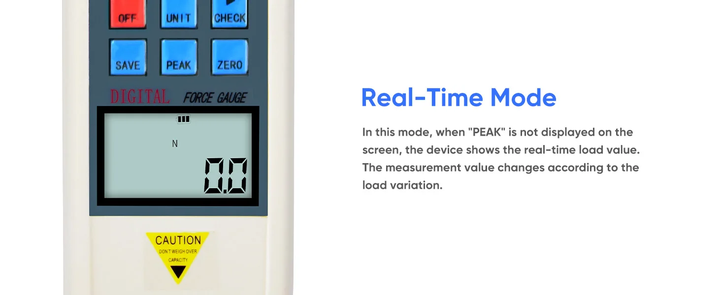 Digital Force Gauge Push Pull Meter 5000N/1100LB/500KG with External Sensor USB