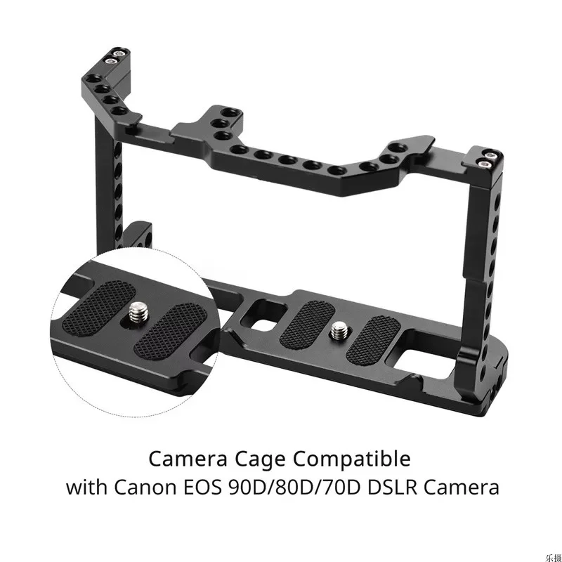 Canon 90D, 80D, 70D에 적합 모든 금속 카메라 외부 인터페이스 확장 프레임 보호 프레임 카메라 액세서리