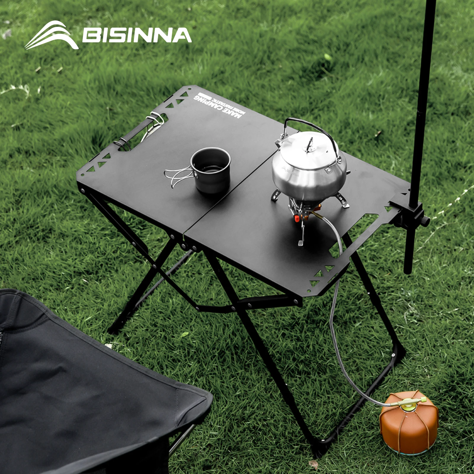 BISINNA Folding Camping Table Portable Picnic BBQ Desk