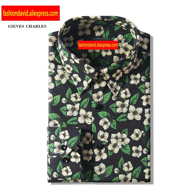 

Custom Tailor Made Men's Bespoke Shirts Business Formal Wedding Casual Ware Blouse Floral Cotton Dress Designer Black Jasmine