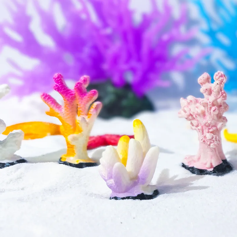 Artificial Coral Fish Tank Decoration Starfish Resin Reef Landscape Aquarium Decoration Accessories Craft Tabletop Ornaments