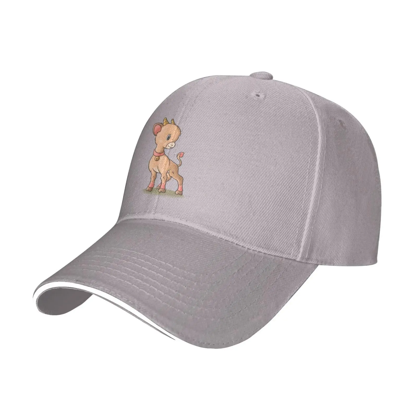 Cute Little Deer Baseball Cap Women Men Hat Adjustable Outdoor Baseball Caps Sun Hat Gray