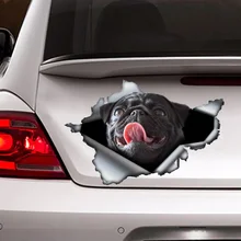 

Black pug sticker , car decoration, car sticker , Vinyl decal, funny pug sticker