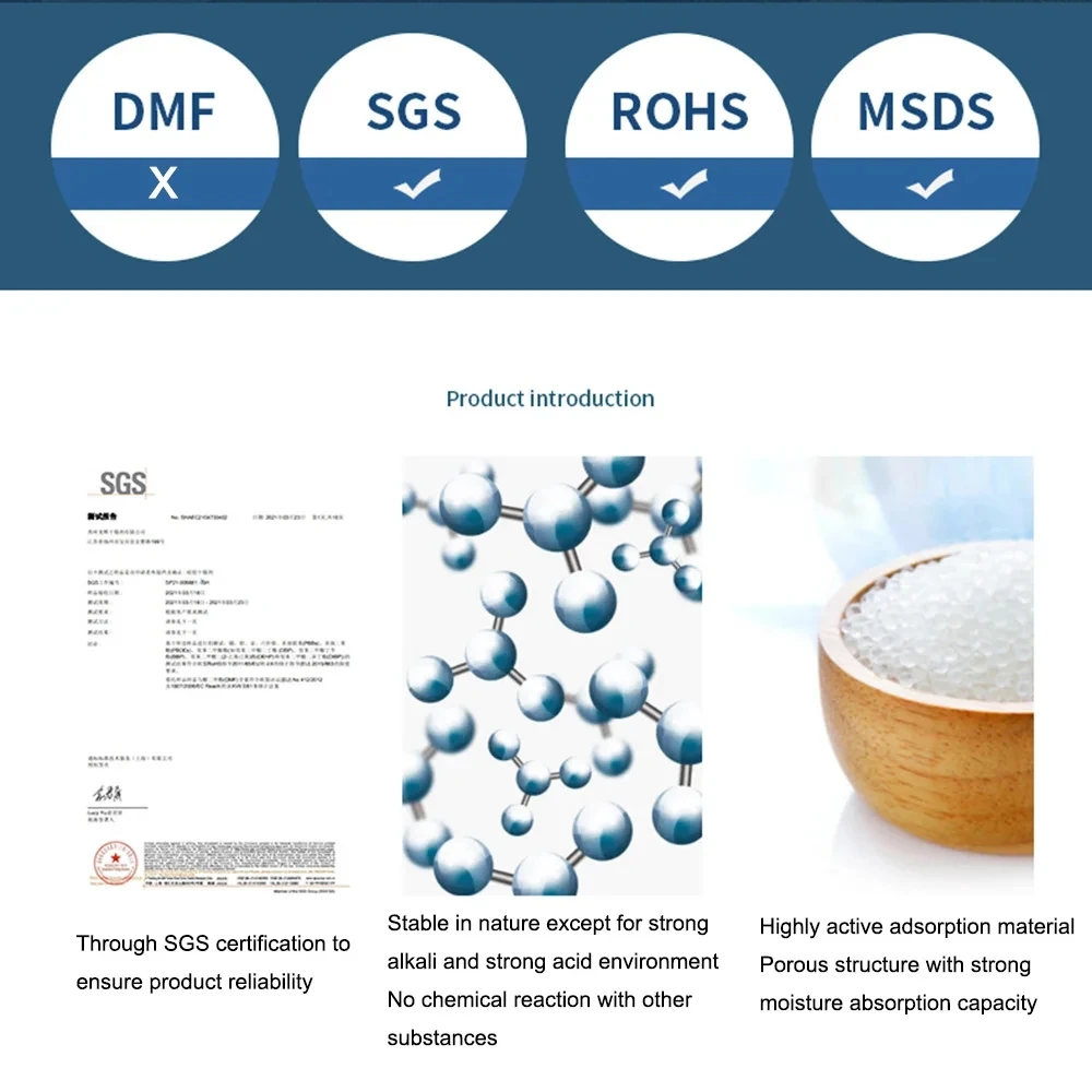 2/5/10/20g Package Non Toxic Silica Gel Desiccant Damp Kitchen Room Living Moisture Dehumidifier Absorber Bag 4