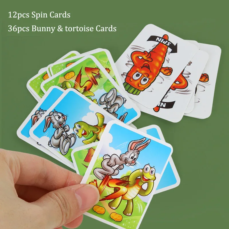 Bunny VS Tortoise Race Table Game with Map for Kids 4