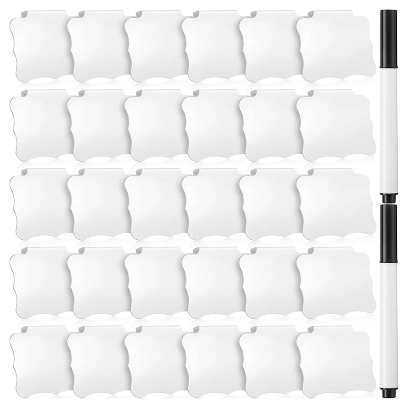 

Зажимы для этикетки и ручек в виде корзины 32 шт., в комплект входят 32 штуки искусственных и 2 мелка для кухни