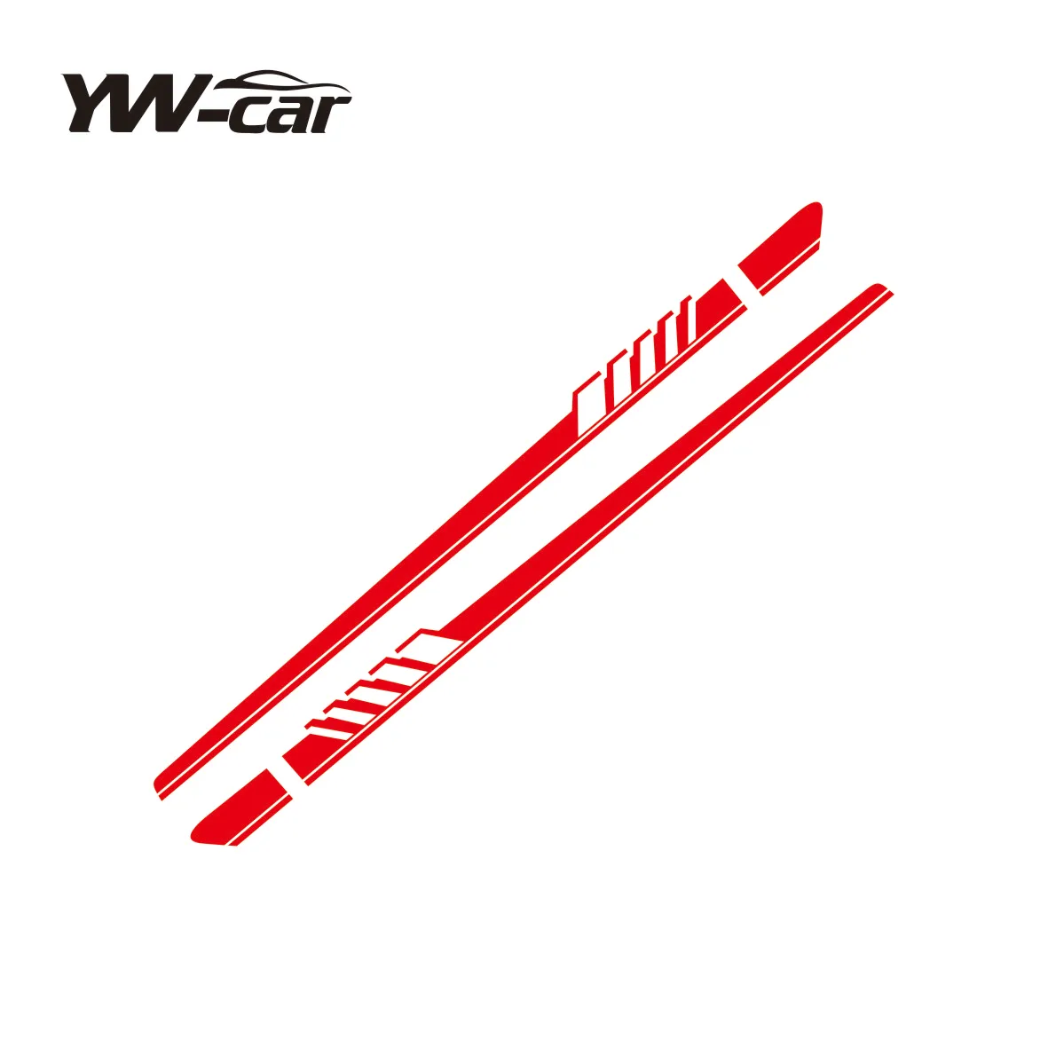 Set of 2 Premium Racing Sport Car Side Skirt Stripes Stickers - High-Quality Vinyl Decal Accessories