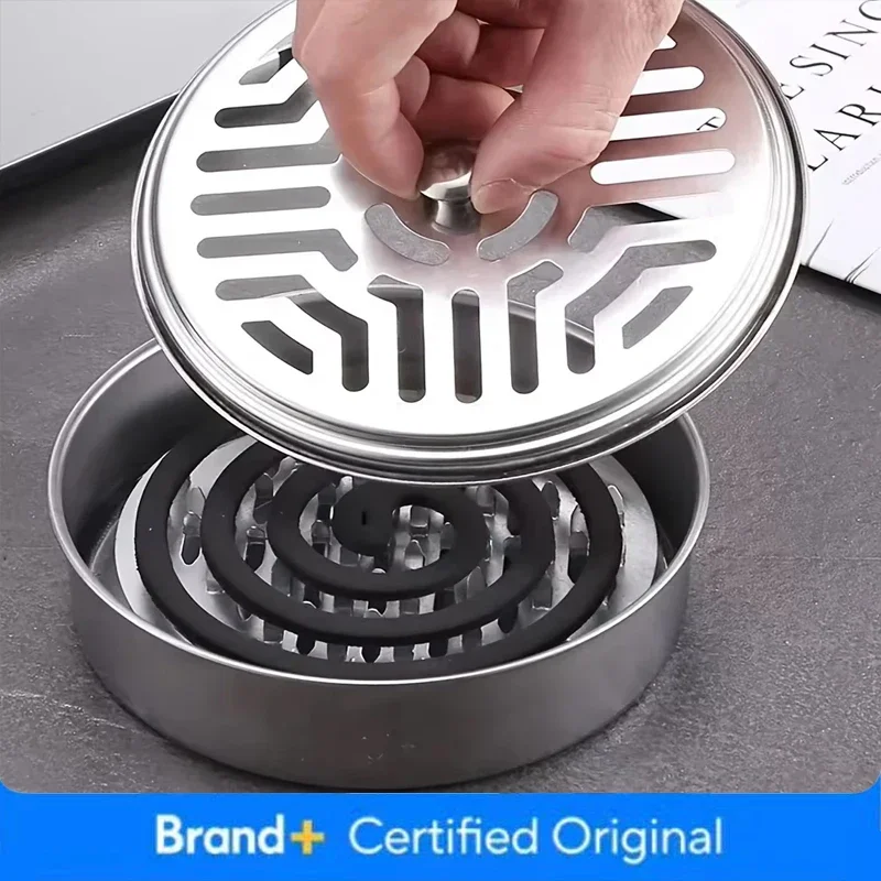 1PC Incense Holder, Mosquito Coil Tray Holder For Household With Lid, Outdoor Mosquito Coil Box, For Living Room And Bedroom