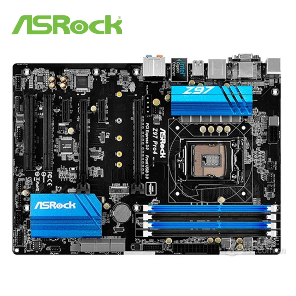 

LGA 1150 Motherboard ASRock Z97 Pro4 Intel Z97 Motherboard DDR3 SATAIII PCI-E 3.0 M.2 USB3.0 ATX For Core i7/i5/i3 cpus