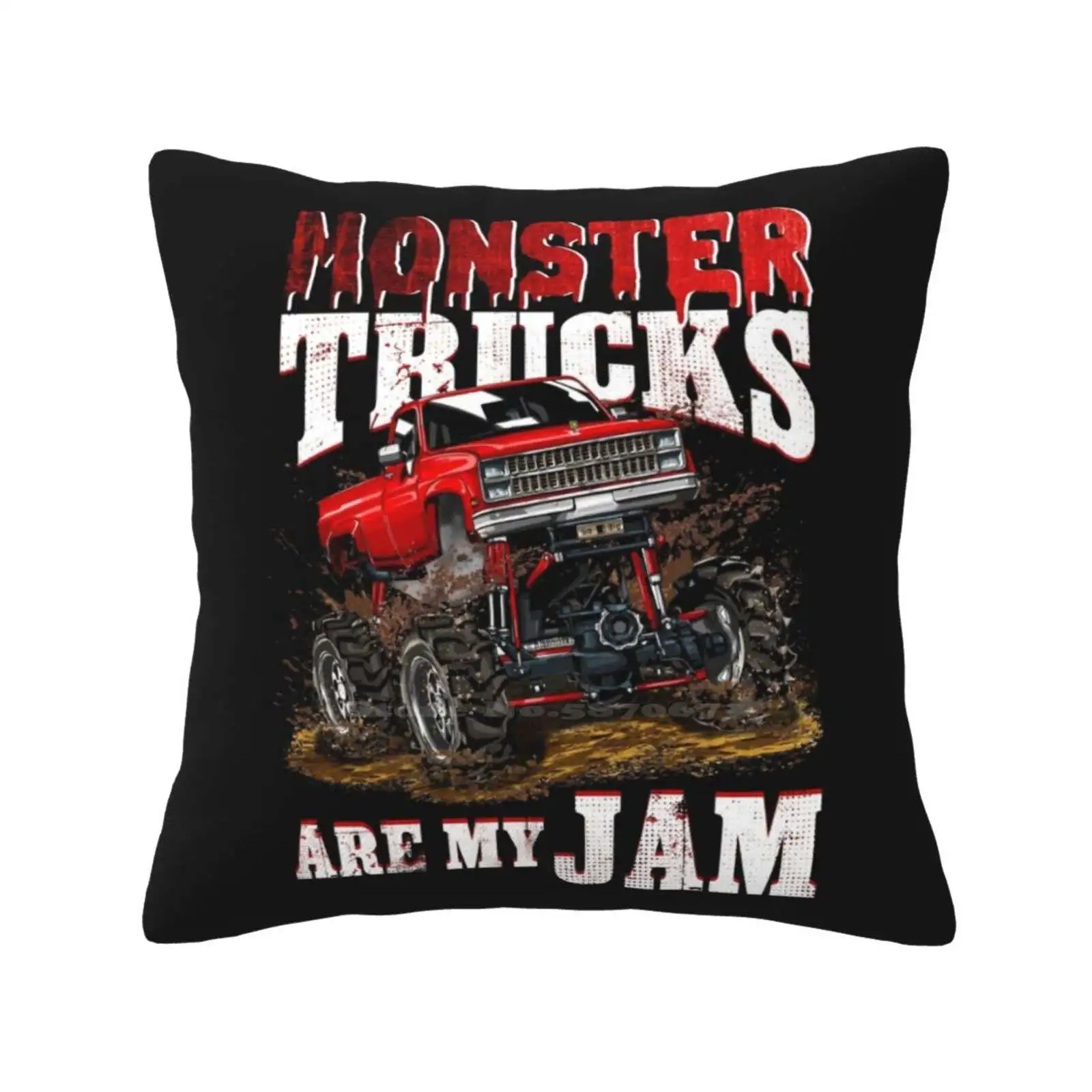 Rd Monster Truck Are My Jam For Monster Truck Lovers Men Kids T-Shirt Home Sofa Car Cushion Cover Federa Monster Truck