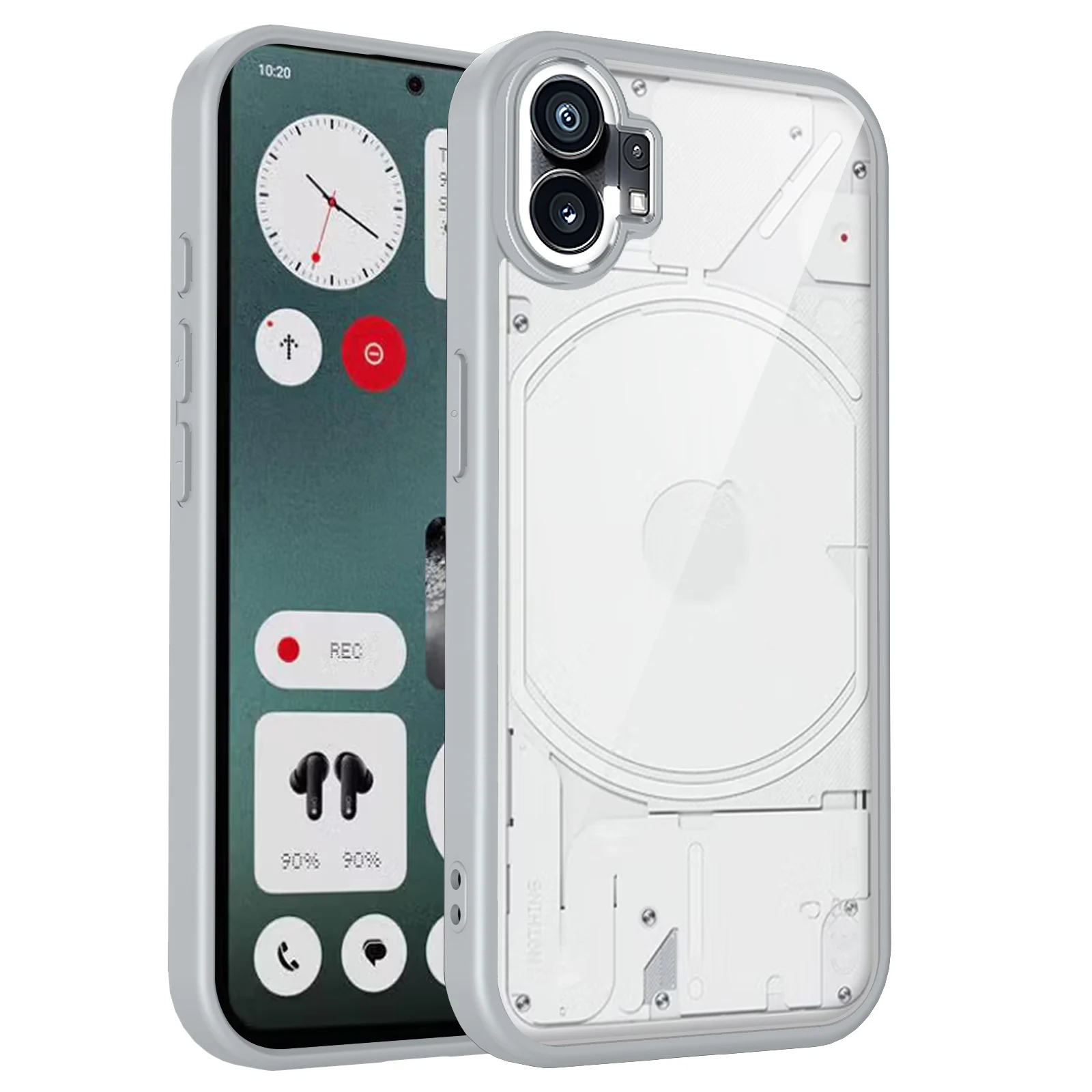 Ultra-Durable Air Cushion Shockproof Silicone Bumper with Clear Matte Back Cover