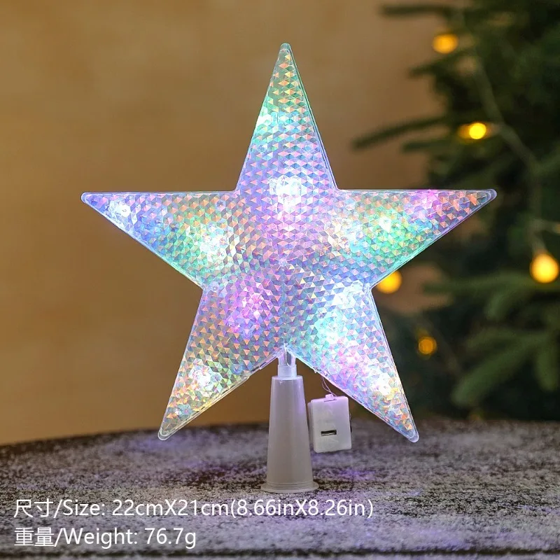 15cm LED Shining Star Christmas Decoration with Warm White Lights