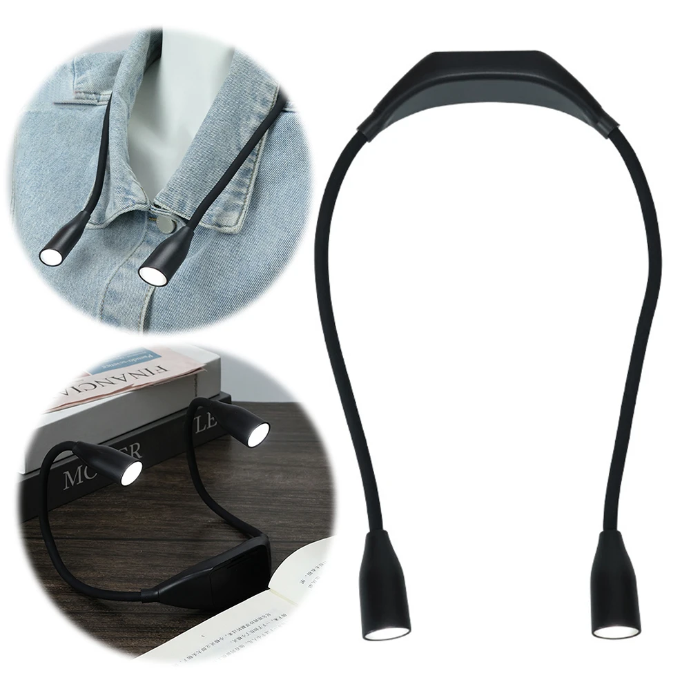 LED Neck Reading Light Flexible Book Light Hands Free LED Night Light Flashlight  for Reading Knitting Camping Repairing