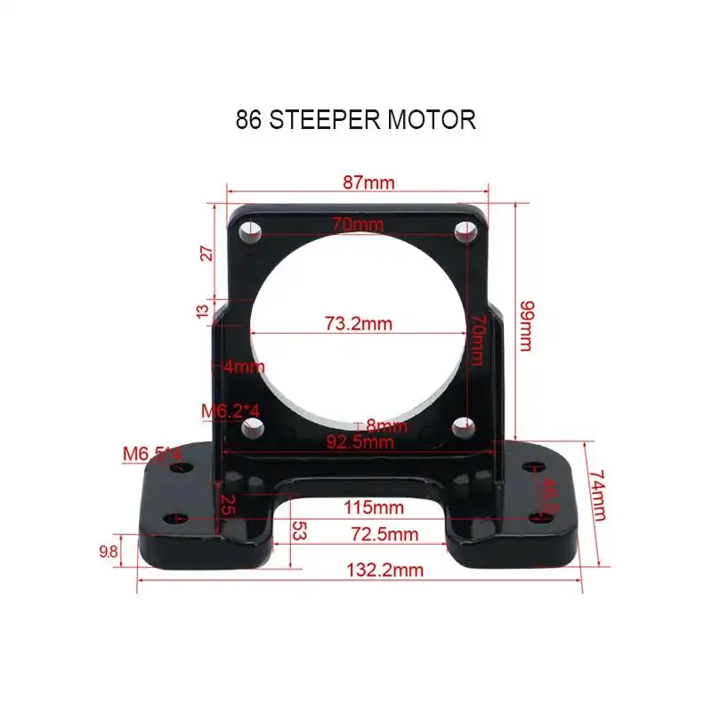 MHCNC Stepper Servo Motor Mount Bracket 42/57/60/80/86/90/110/130 Fixed Base For Nema17 Nema23 Nema34 Nema42 Nema52 image 13