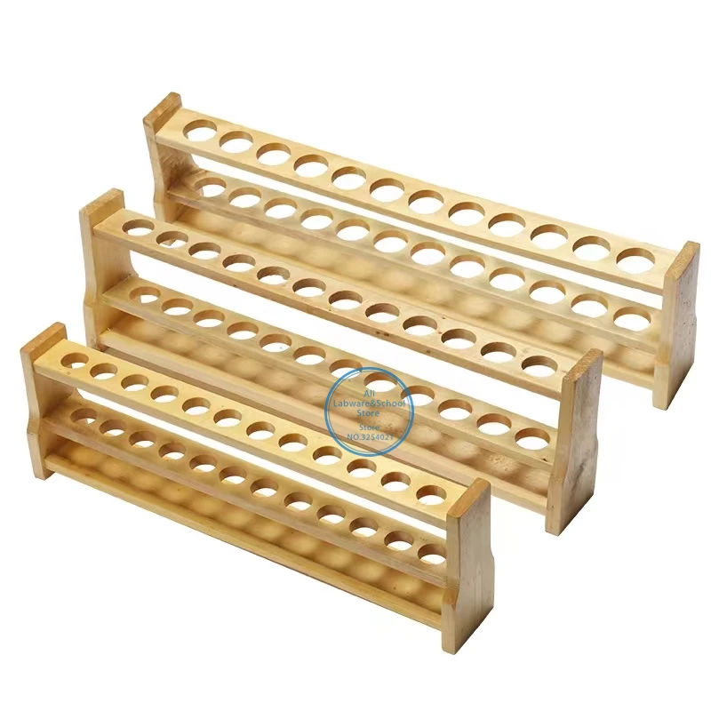 Wooden Test Tube Rack 6 and 12 Holes 10ml 25ml 50ml 100ml wooden test tube rack