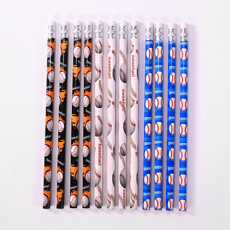 HB Pencil Baseball Basketball Rugby Football Sports Theme Pencil Creative Children's Student Supplies First Grade with Eraser 2