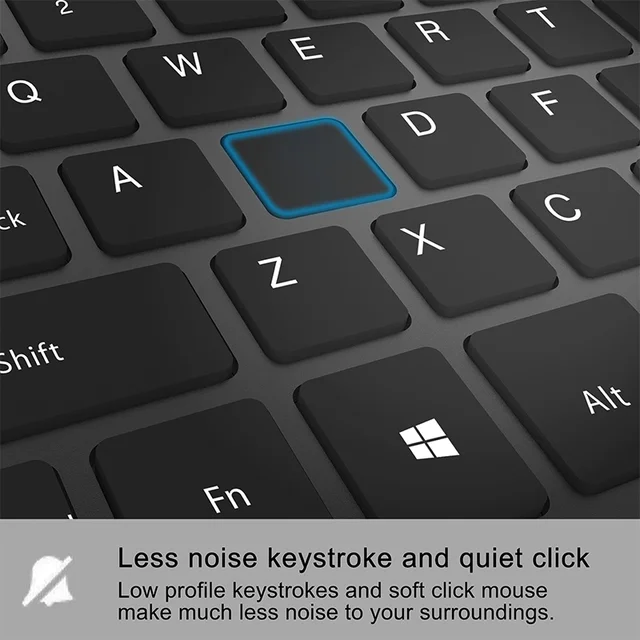 SeenDa Russian Spain Wireless Keyboard and Mouse Combo 2.4G Full Size Silent Button Keyboard Mouse Set for Laptop PC Computer 4