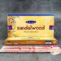 Handmade India Stick Incenses Natural White Sage Sandalwood for Home Meditation Indoor Air Cleanse Champa Satya