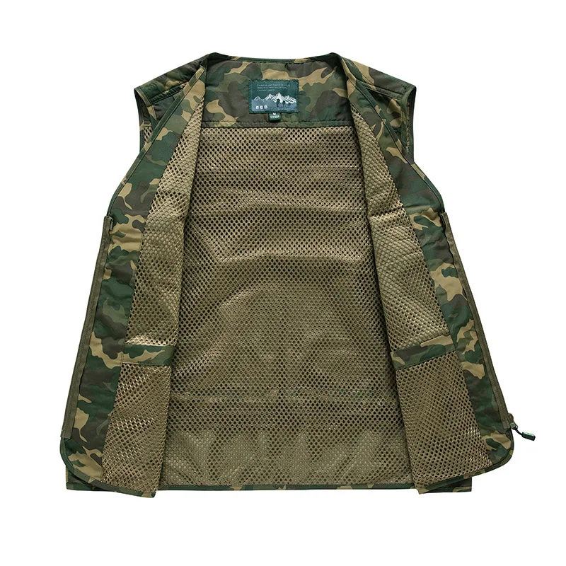 Outdoor Casual Fishing and Hunting Vest, 7XL Men Women Summer Mesh Breathable Multi-pockets Work Wear Waistcoat Plus Size, Fisherman Vest, Hunting Vest