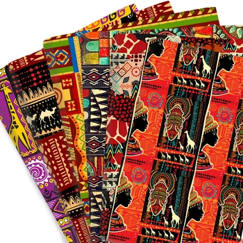 50*145cm Flowers African Colored Printing Fabric Ethnic Style Pattern Fabrics For Sewing Cloth Dress DIY Craft Home Textile 1