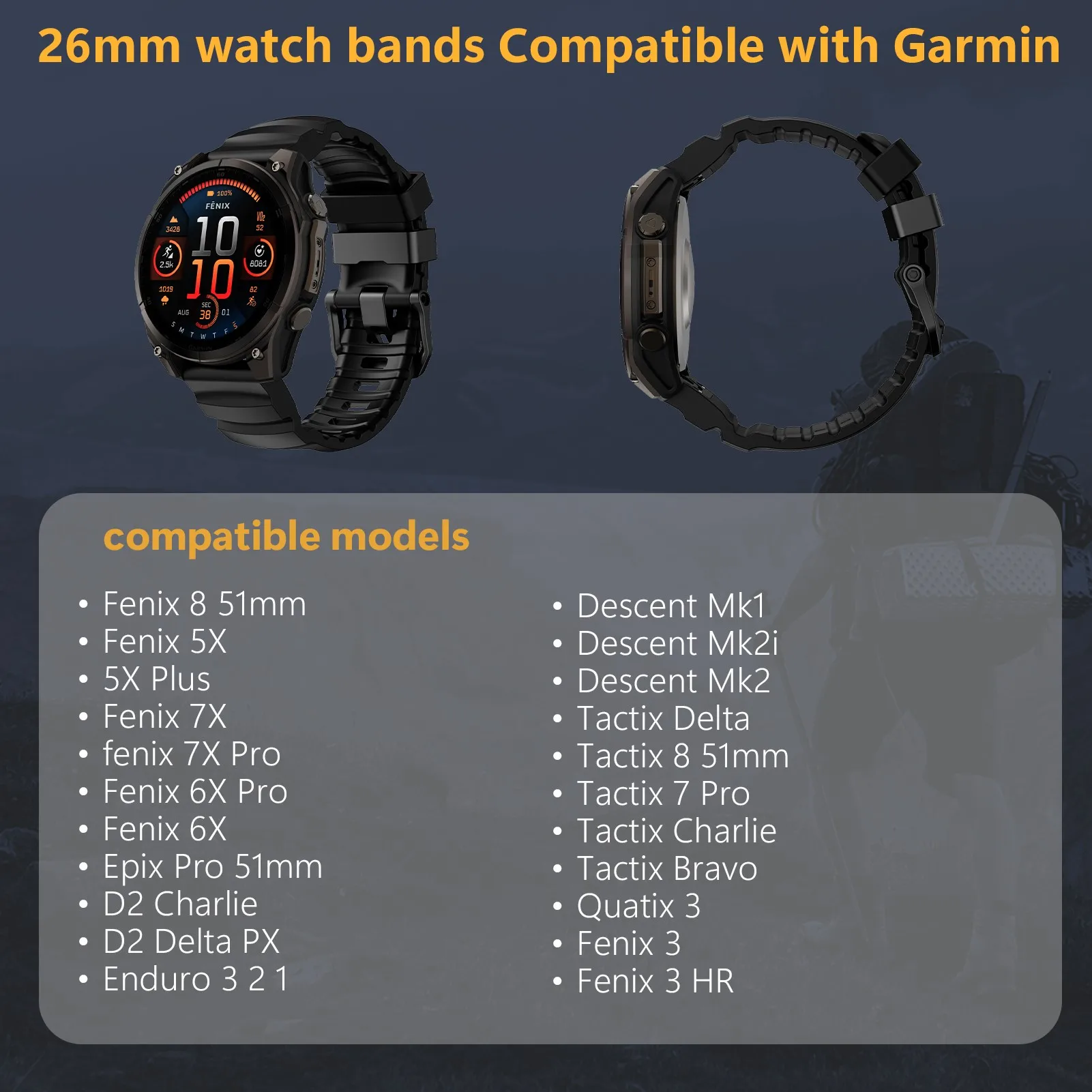 Premium Silicone Strap for Smartwatch - Durable QuickFit Band in Various Sizes