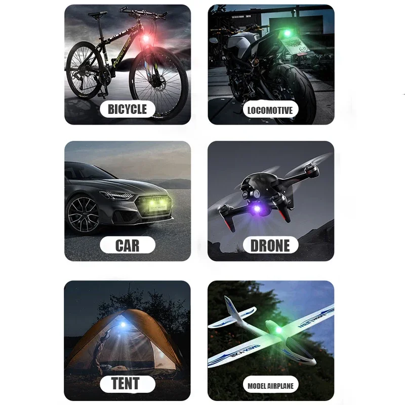 4 in1 Motorcycle Lamp Flash Led Wireless Control Waterproof Bike Scooter Anti-collision Indicator Warning LED Strobe Light USB motorcycle light