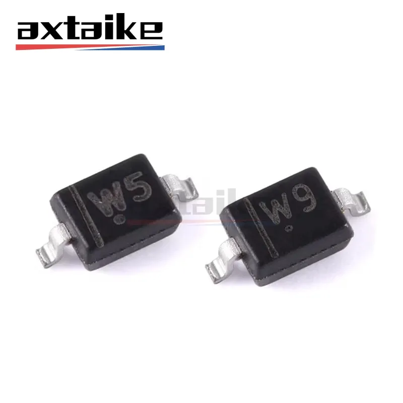 

100PCS BZT52C3V9S 3.9V W5 BZT52C4V3S 4.3V W6 BZT52C4V7S 4.7V W7 BZT52C5V1S 5.1V W8 BZT52C5V6S 5.6V W9 SOD323 SMD0805 Zener Diode