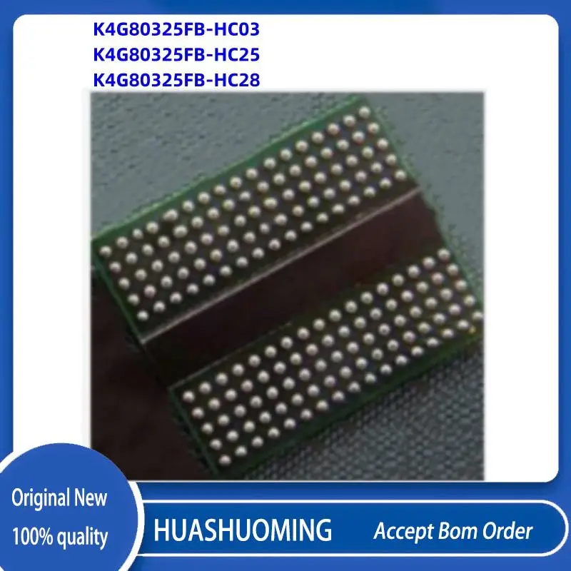 

10Pcs/Lot K4G80325FB-HC03 K4G80325FB-HC25 K4G80325FB-HC28 BGA