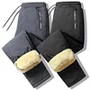 Winter Thickened Men's Casual Joggers Fleece Cotton Plush Pants Lambswool Thermal Windproof Trousers Sweatpants Warm Cotton Pant 1