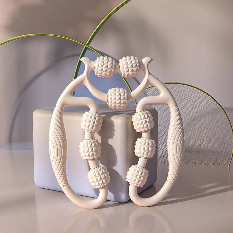 Nine-wheel leg clamp massager-White