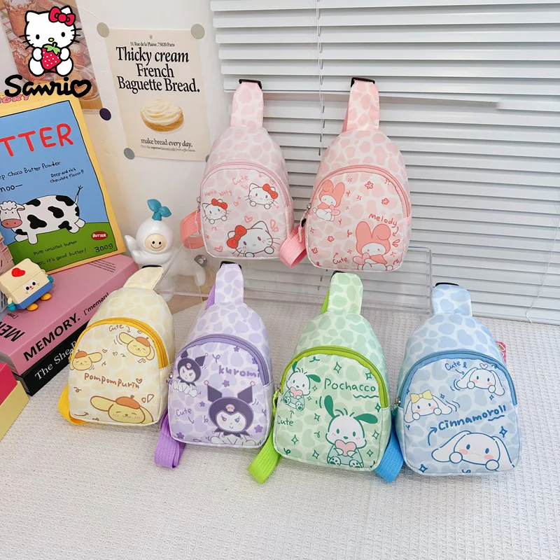 

Нагрудная сумка Sanrio Cinnamoroll, сумка через плечо, сумка для хранения Kuromi, маленькие сумки My Melody, товары Hello Kitty, подарок для девочки