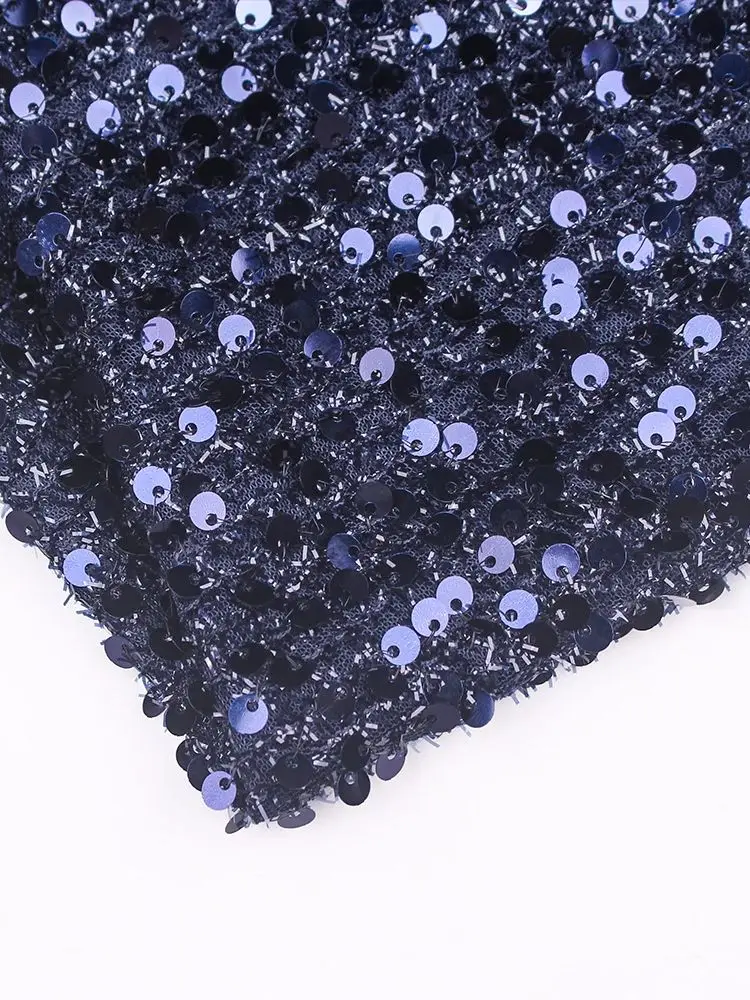 Romagic Navy Blue Slash Neck Off Shoulder Prom Gown Sequin Detachable Train Mermaid Evening Party Dresses Cocktail Dress 2025 6
