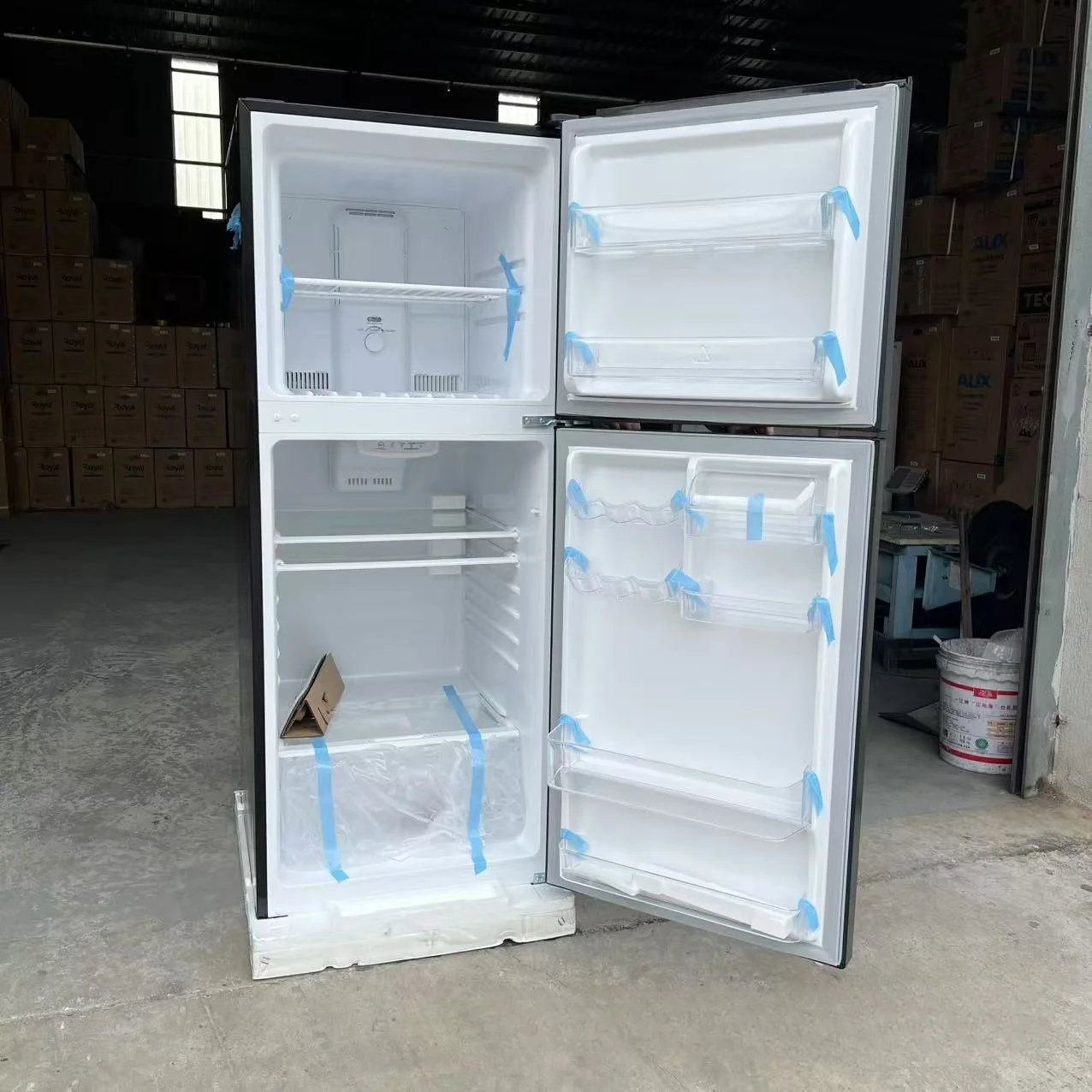 Hot Selling Large Capacity 332L Commercial Double Door Refrigerator Freezer Electric Household Use High Capacity